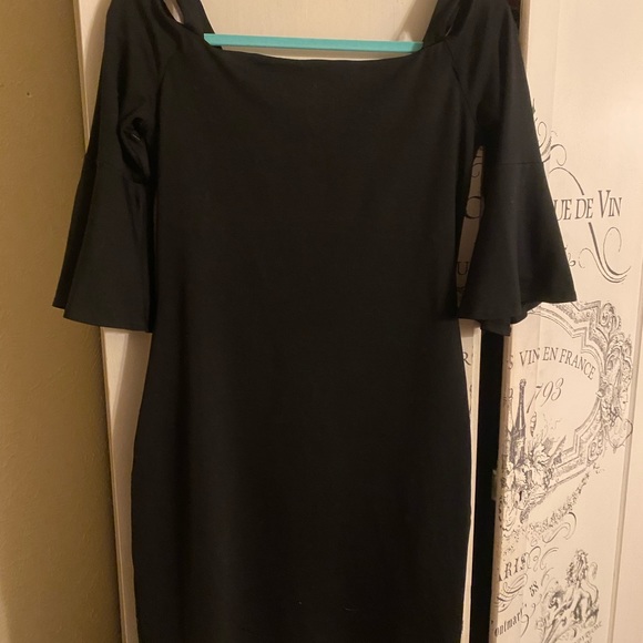 *NWT Susana Monaco Black Above Knee Black Eleanora Dress- SZ LG - Picture 9 of 16